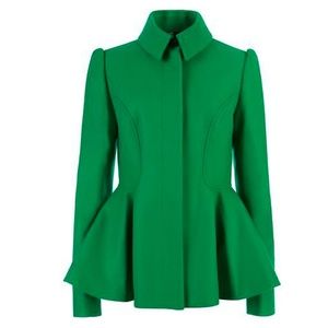 Ted Baker Women's Green Short Peplum Jacket- GREEN "EX CON"